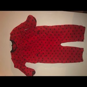 Red pants onesie